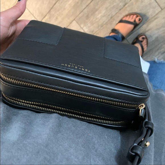 New Tory Burch 🖤 black T. double zipper - Picture 12 of 16